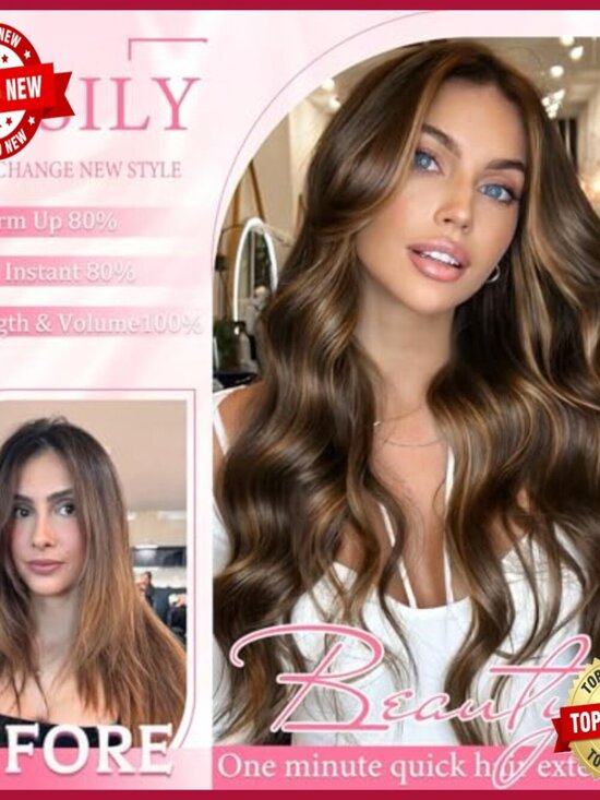 18 Inch Real Human Hair Clip In Extensions 8 Piece Set 100g main image 6